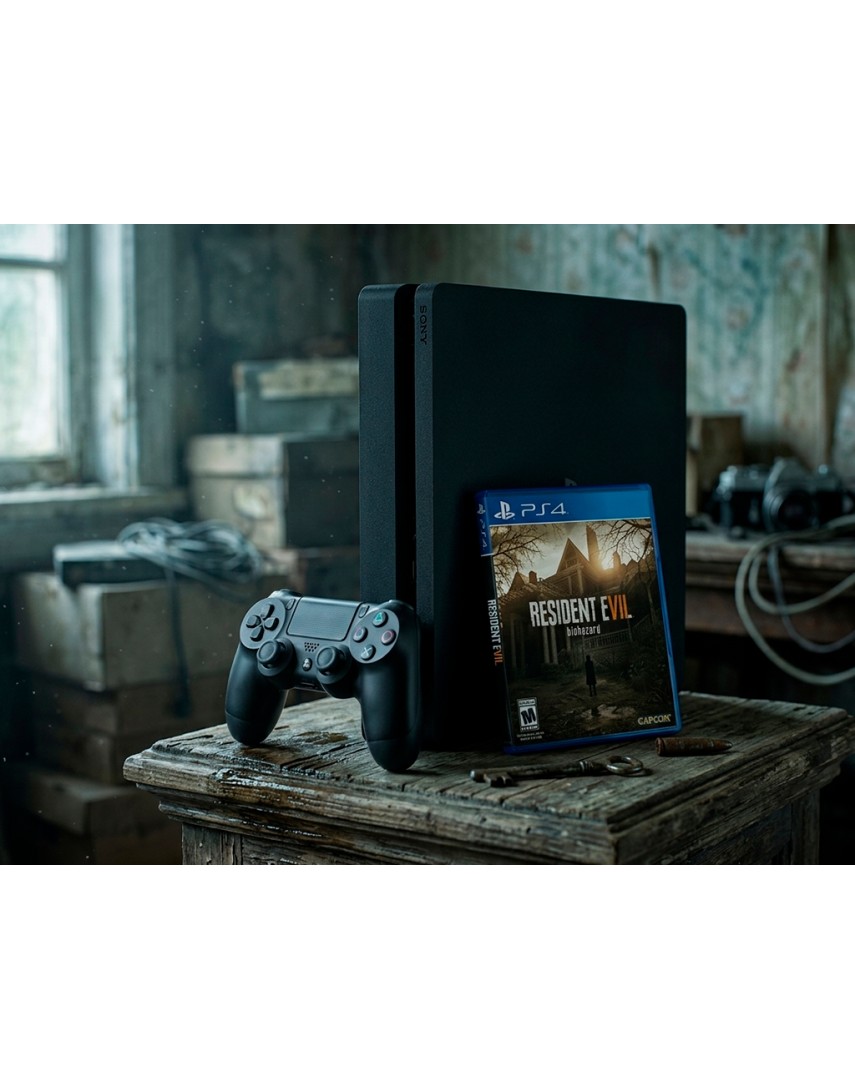 Playstation 4 Slim (1TB) + Диск (Resident evil 7) Playstation 4 Slim (1TB) + Диск (Resident evil 7)