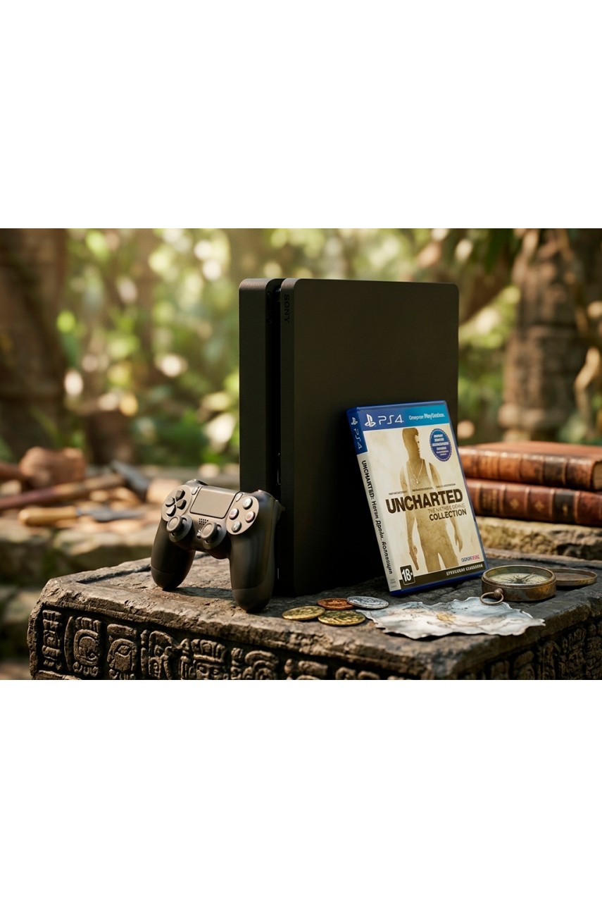 Playstation 4 Slim (1TB) + Диск (Uncharted : Collection)