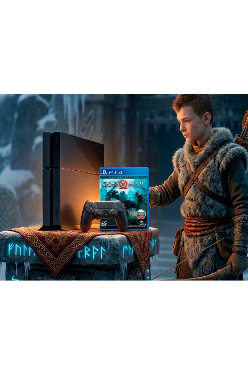 Playstation 4 Fat (500GB) + Диск God of war
