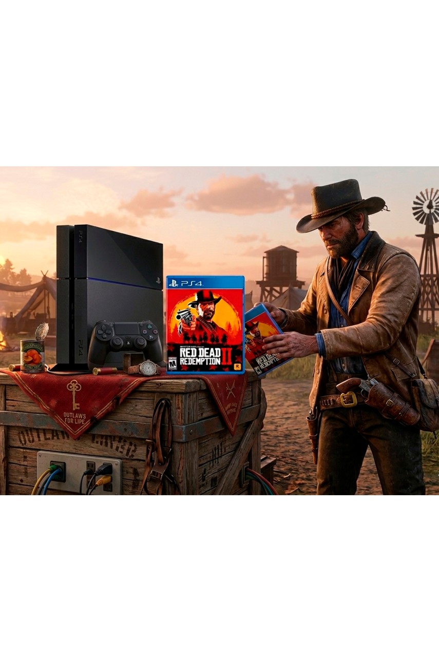 Playstation 4 Fat (500GB) + Диск Red dead redemption 2