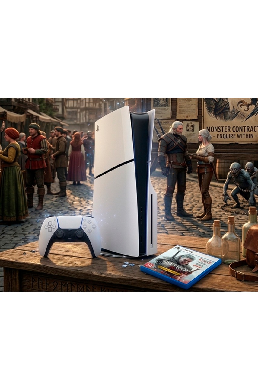 Playstation 5 Slim (PS5) (Б/У) + Ведьмак 3 диск