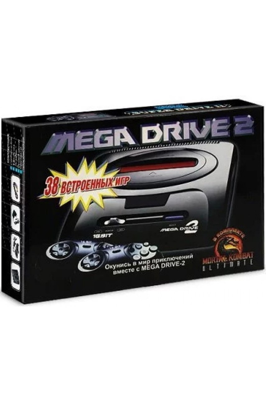 Игровая консоль Sega Mega Drive 2 16Bit + 38 Игр (New)